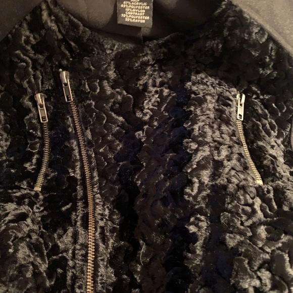 Mm couture by miss me fleece mix biker jacket - Picture 5 of 7